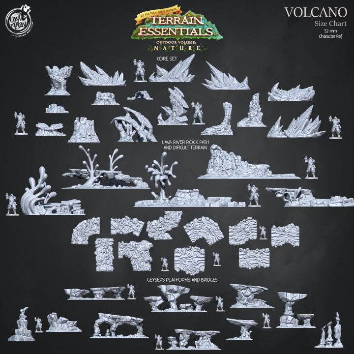 Volcano Terrain Set - Kiwi Tabletop