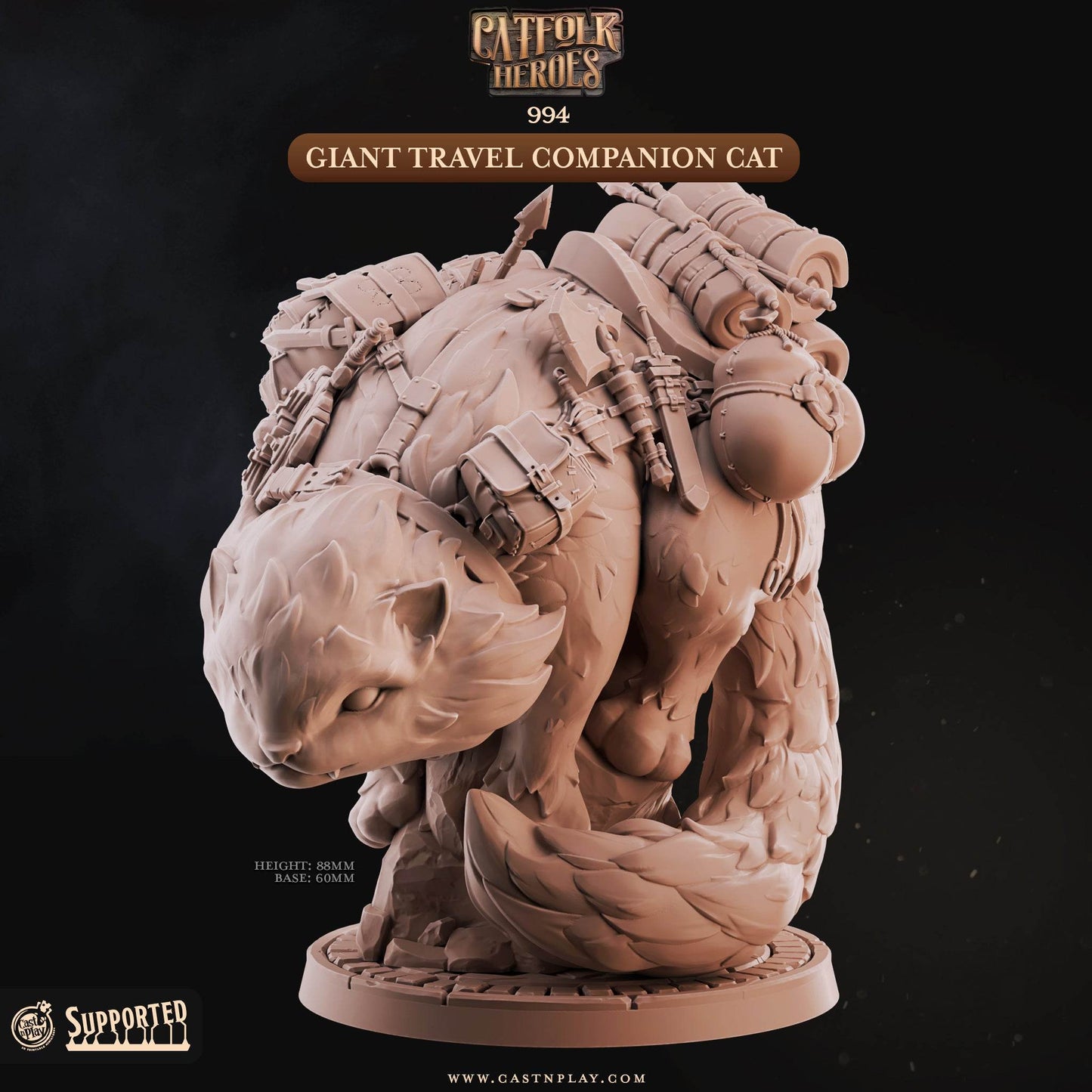 Giant Travel Companion Cat - Kiwi Tabletop