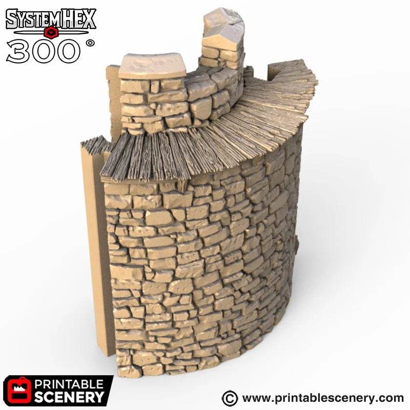 HEX Castle Walls - Kiwi Tabletop