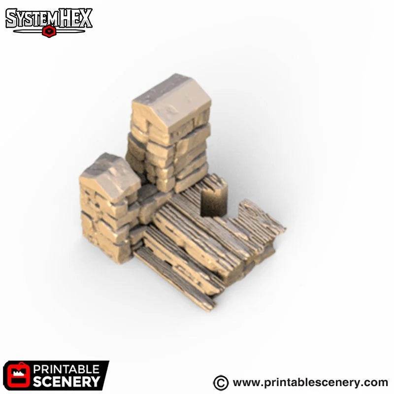 HEX Castle Steps - Kiwi Tabletop