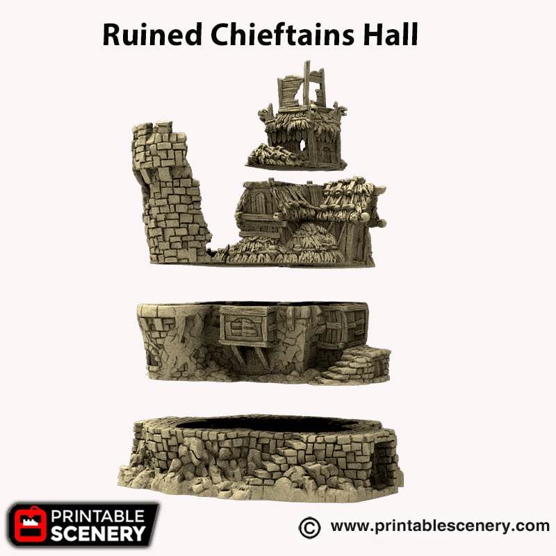Hagglethorn Hollow - Ruined Chieftains Hall - Kiwi Tabletop