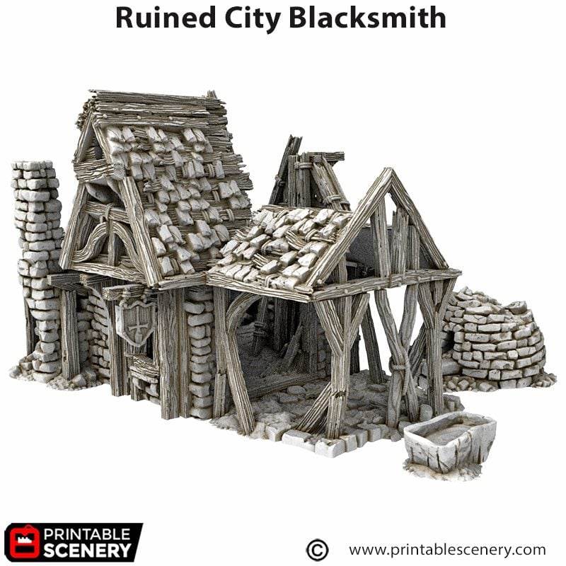 Cities of Ramshackle and Ruin - Ruined City Blacksmith - Kiwi Tabletop