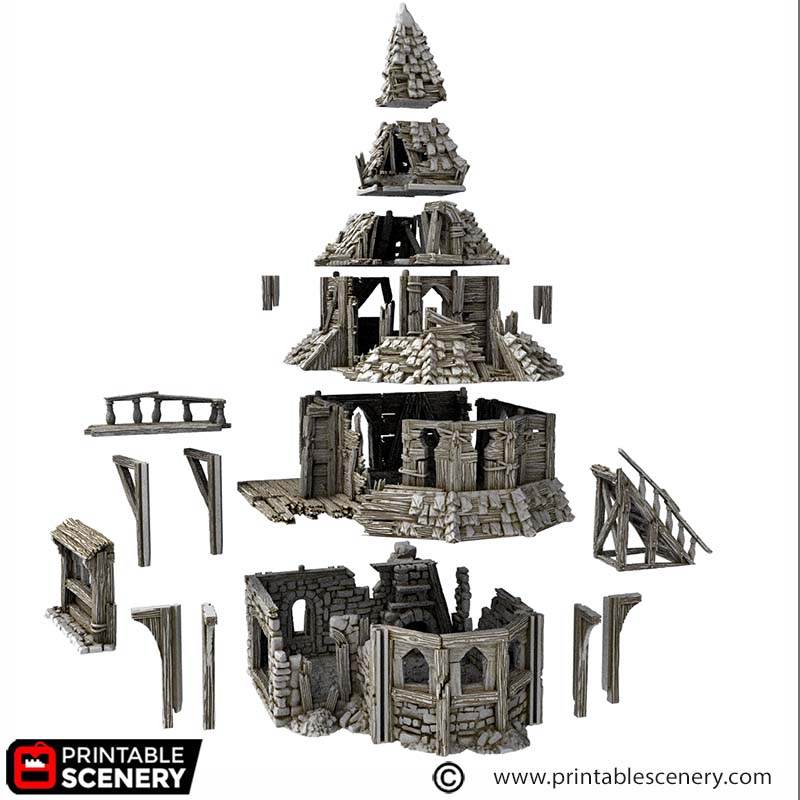Cities of Ramshackle and Ruin - Ruined City Manor - Kiwi Tabletop