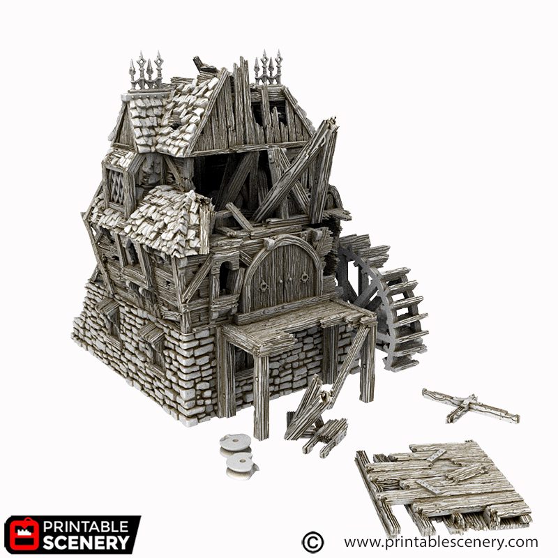 Cities of Ramshackle and Ruin - Ruined City Watermill