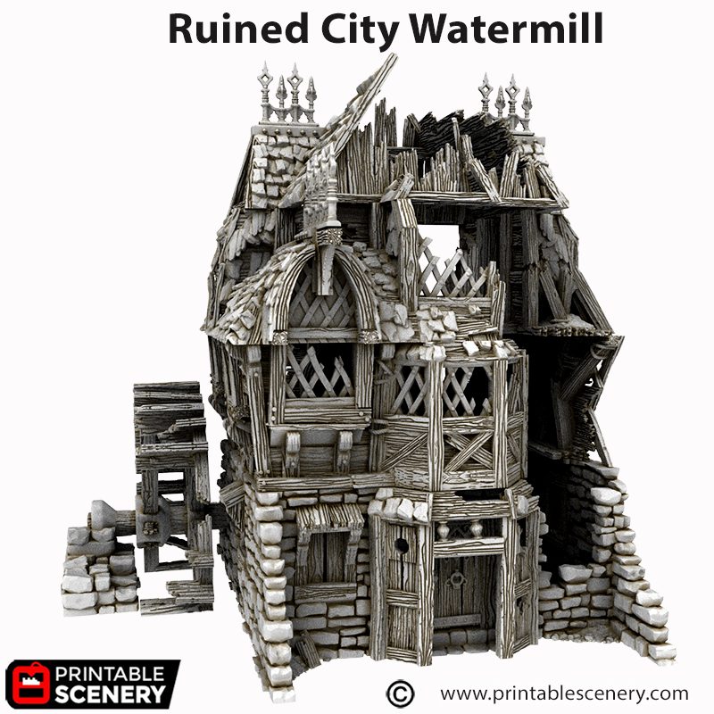Cities of Ramshackle and Ruin - Ruined City Watermill