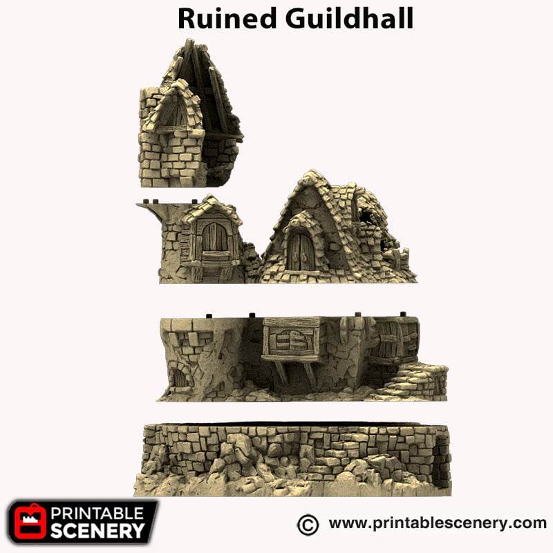 Hagglethorn Hollow - Ruined Guildhall - Kiwi Tabletop