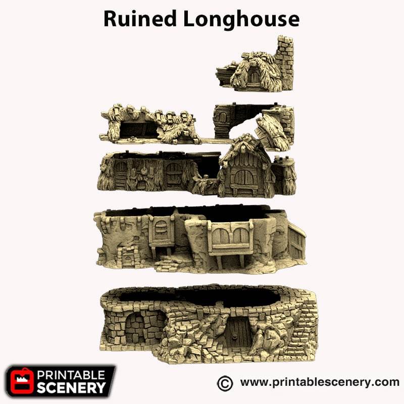Hagglethorn Hollow - Ruined Longhouse - Kiwi Tabletop