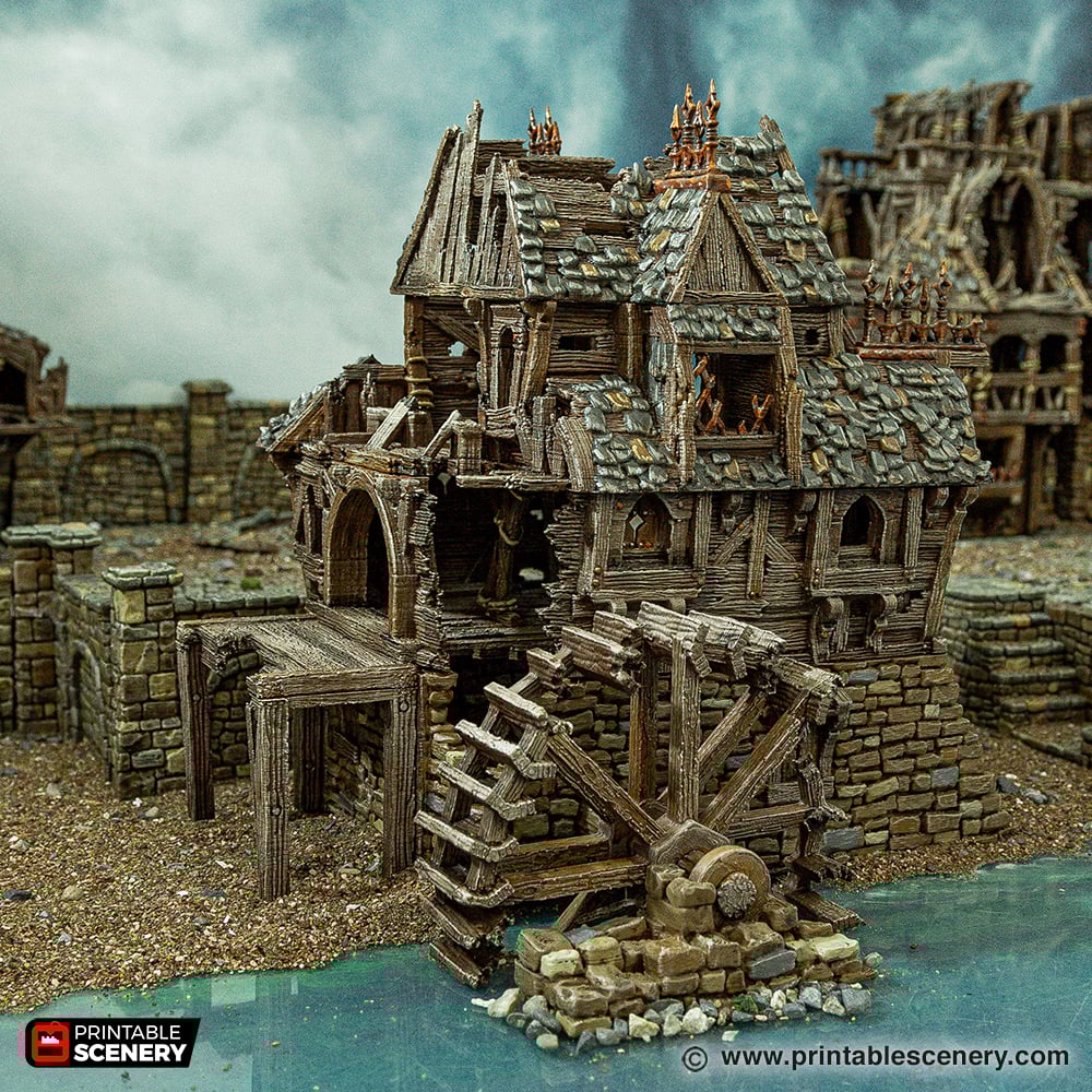 Cities of Ramshackle and Ruin - Ruined City Watermill