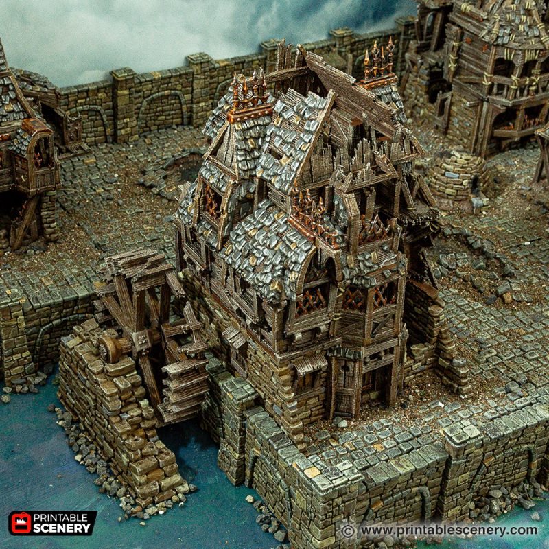 Cities of Ramshackle and Ruin - Ruined City Watermill