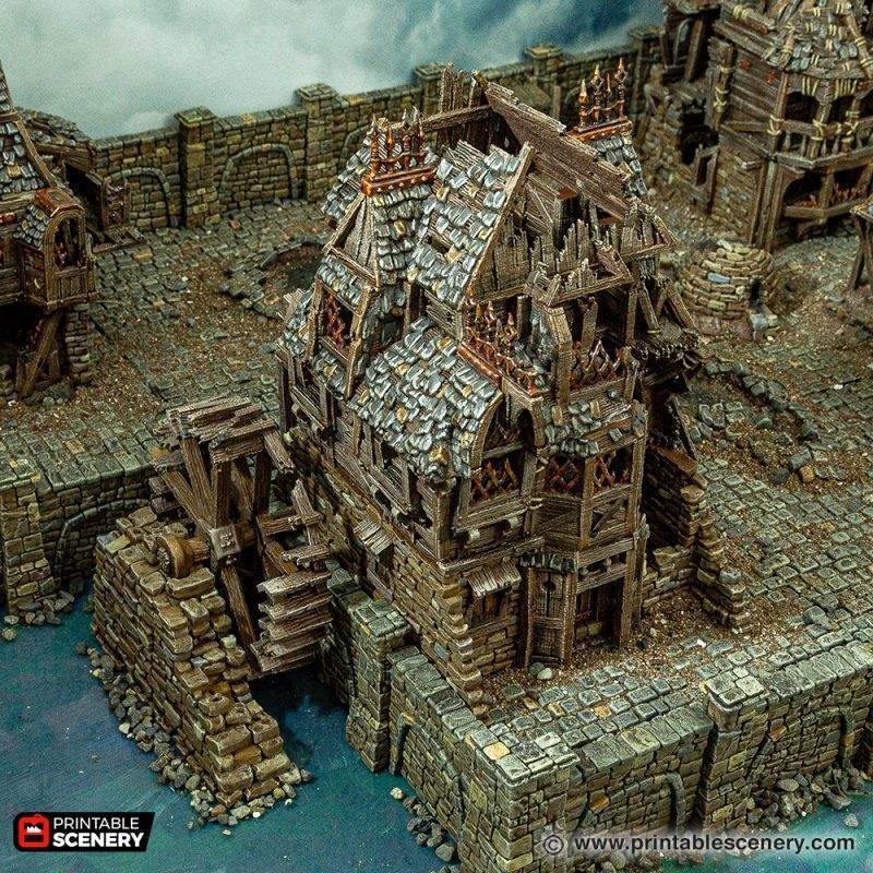 Cities of Ramshackle and Ruin - Ruined City Watermill - Kiwi Tabletop