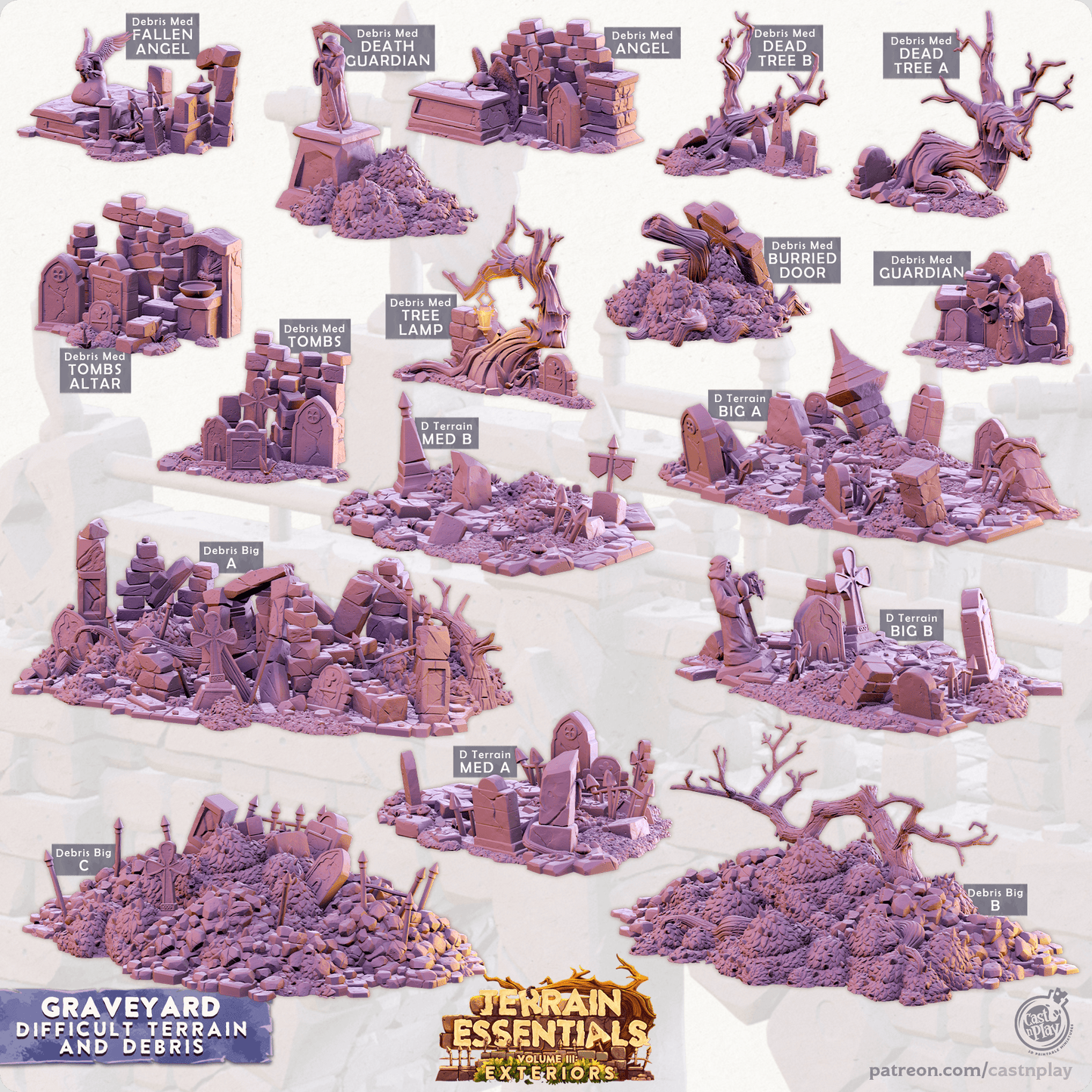 Graveyard Debris and Difficult Terrain Scatter - Kiwi Tabletop