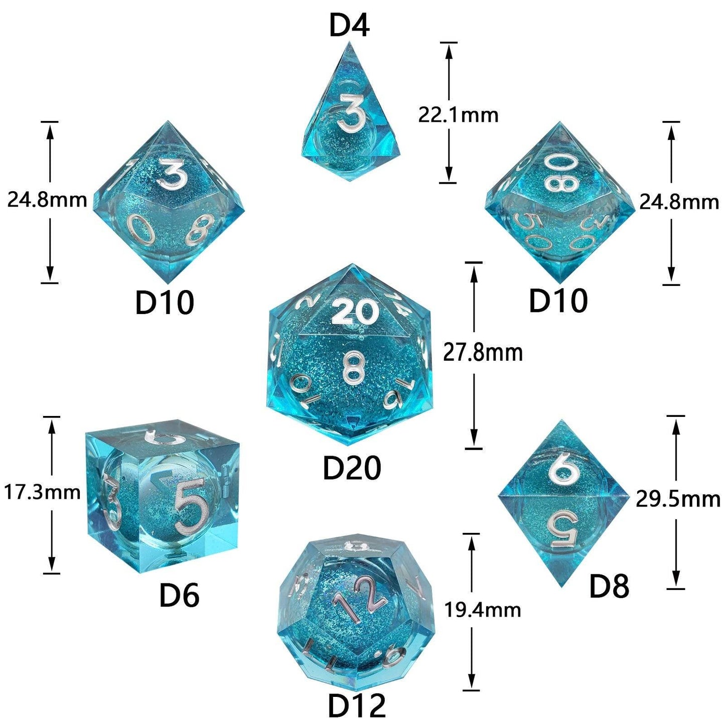 Resin Dice Sets - Kiwi Tabletop