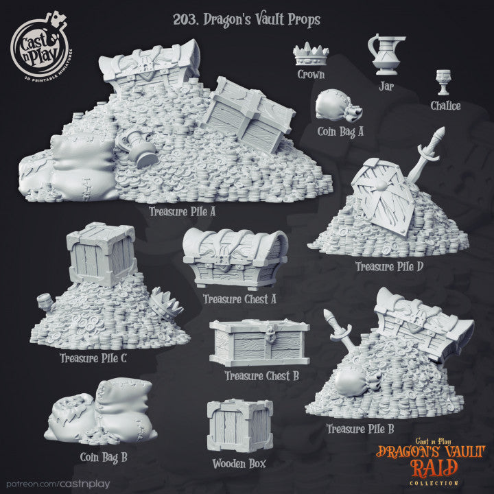 Dragon's Vault Treasure Props.