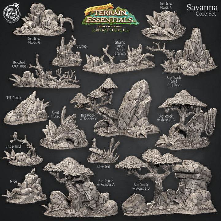 Savannah Terrain Set - Kiwi Tabletop