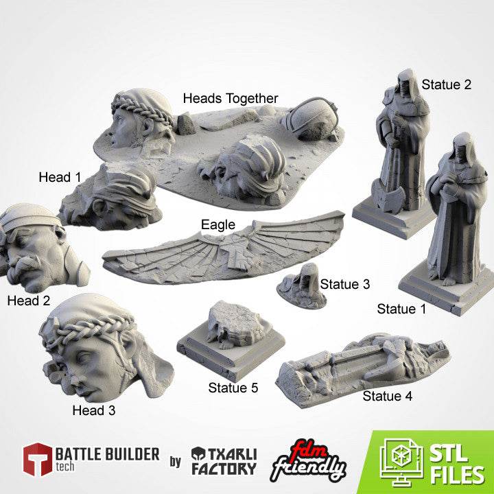 Statues & Broken Heads