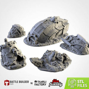 Destroyed Titan Terrain - Kiwi Tabletop