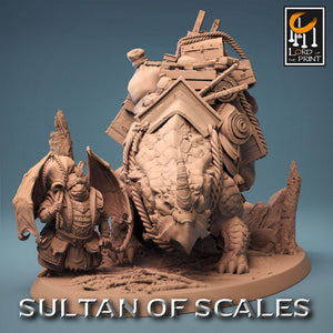 Galdara Merchant Mount w/ Dragonborn Peddler - Kiwi Tabletop