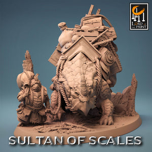 Galdara Merchant Mount w/ Dragonborn Peddler - Kiwi Tabletop