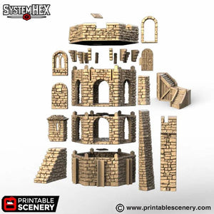 HEX Castle Keep Tower - Kiwi Tabletop