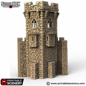 HEX Castle Keep Tower - Kiwi Tabletop