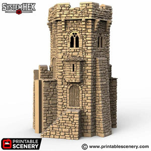 HEX Castle Keep Tower - Kiwi Tabletop