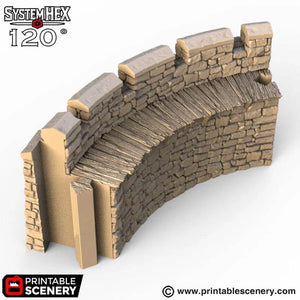HEX Castle Low Walls - Kiwi Tabletop