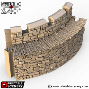 HEX Castle Low Walls - Kiwi Tabletop