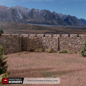 HEX Castle Low Walls - Kiwi Tabletop