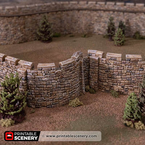 HEX Castle Low Walls - Kiwi Tabletop