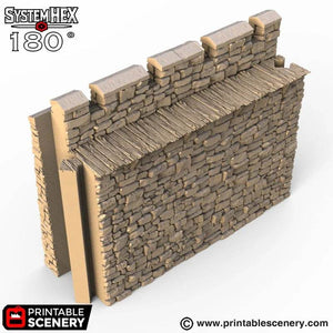 HEX Castle Walls - Kiwi Tabletop