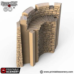 HEX Castle Walls - Kiwi Tabletop