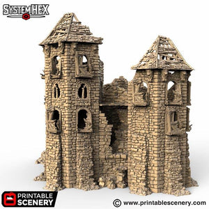 HEX Castle Ruined King's Keep - Kiwi Tabletop