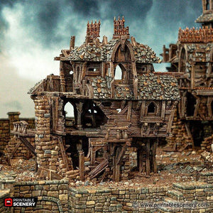 Cities of Ramshackle and Ruin - Ruined Merchant's Guild - Kiwi Tabletop