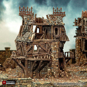 Cities of Ramshackle and Ruin - Ruined Merchant's Guild - Kiwi Tabletop