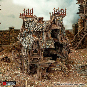 Cities of Ramshackle and Ruin - Ruined Merchant's Guild - Kiwi Tabletop