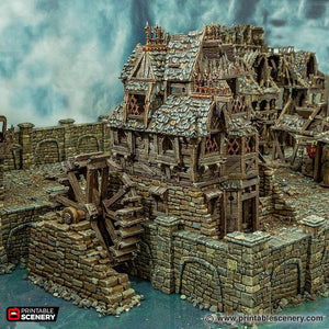 Cities of Ramshackle and Ruin - Ruined City Watermill - Kiwi Tabletop
