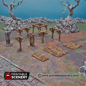 Shadowfey Ruins - Scaffolding and Support Columns - Kiwi Tabletop