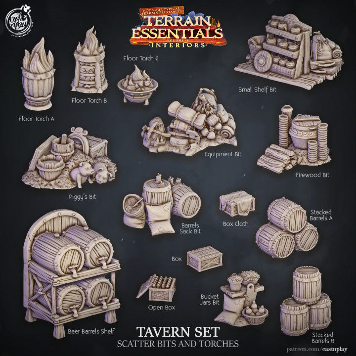 Tavern Scatter & Torches Set.