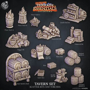 Tavern Scatter & Torches Set - Kiwi Tabletop