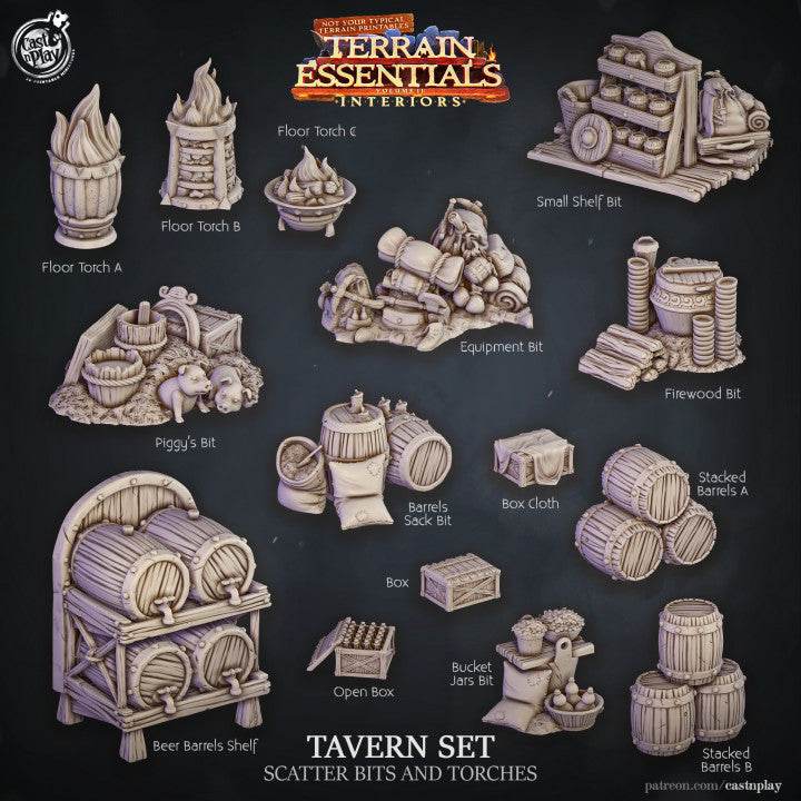 Tavern Scatter & Torches Set